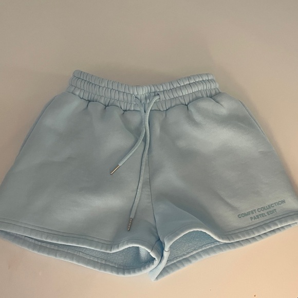 Comfy Light Blue Hoodie for Women SET with shorts - Picture 2 of 4